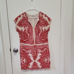 Madewell XS Red Print Minidress